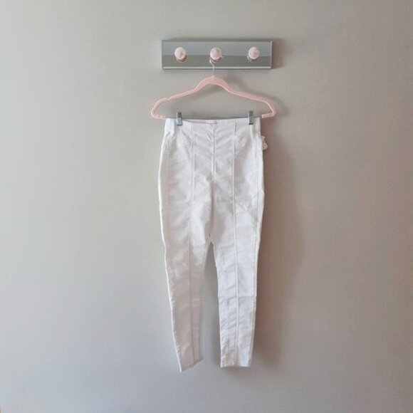 NWT Free People white stretchy cotton blend skinny jeans jeggings, 28 - Picture 8 of 9